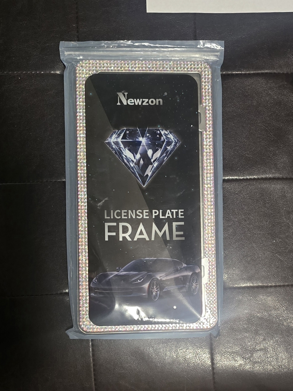 ✨ (2-Pack) Newzon Luxury Rhinestone License Plate Frames